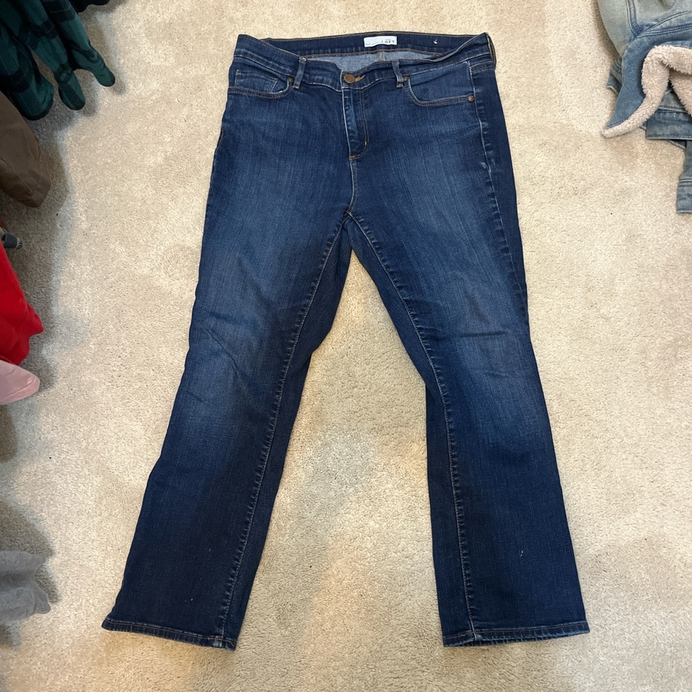 loft womens navy blue jeans 31/12
